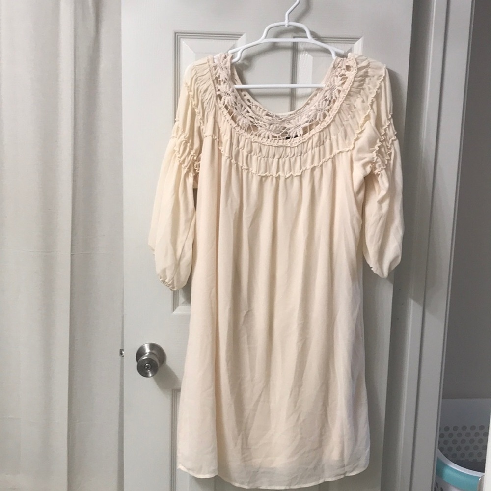 Cream Boho Dress